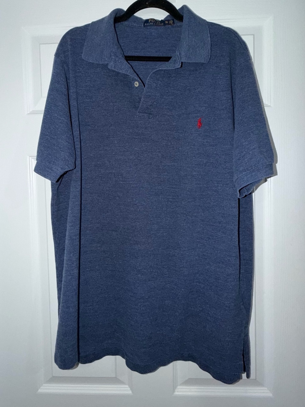 Polo by Ralph Lauren Heathered Navy Polo with Red Pony
